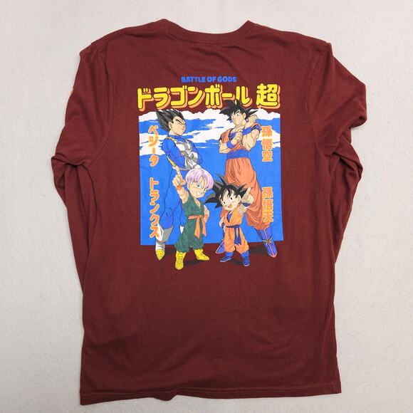 Dragon Ball Anime Long Sleeve Casual Graphic T Shirt Adult Mens Size S Brown - Picture 10 of 10